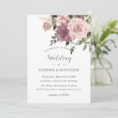 ボホ赤面シナモンバラフローラグリーナリー結婚ズ 招待状 (スタンド正面)
