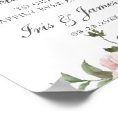 ボホ赤面シナモンバラフローラ結婚ズウェルカム ポスター (角)