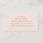 ボホ赤面デザートブック赤ちゃんガールカード エンクロージャーカード (裏面)