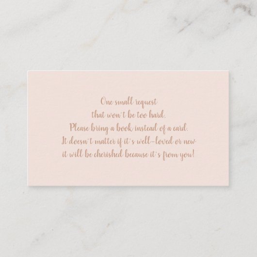 ボホ赤面デザートブック赤ちゃんガールカード エンクロージャーカード (裏面)