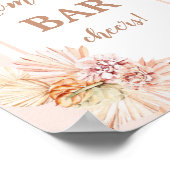 ボホ赤面デザートモモモモザバー標識 ポスター (角)