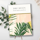 ボホ赤面トロピカルパームリーフ空白のジュエリーホルダー 名刺