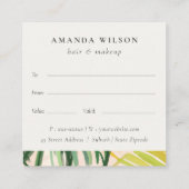 ボホ赤面トロピカルパ離れームギフト証書 スクエア名刺 (裏面)