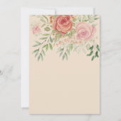 ボホ赤面バラウォーターカラーアート 招待状 (裏面)