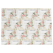 ボホ赤面バラグリーン金ゴールドキンセニェラ抱き枕 ラージペーパーバッグ (裏面)