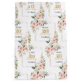 ボホ赤面バラグリーン金ゴールドグリッター20歳 ミディアムペーパーバッグ (正面)