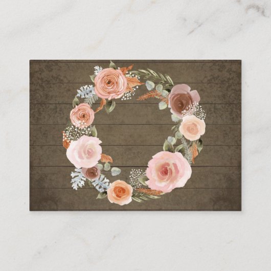 ボホ赤面バラブックス，ベビーシャワー格納庫用 名刺 (裏面)