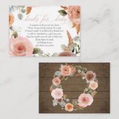 ボホ赤面バラブックス，ベビーシャワー格納庫用 名刺 (正面/裏面)