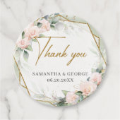 ボホ赤面バラユーカリ金ゴールドフレーム結婚ズ フェイバータグ (正面)