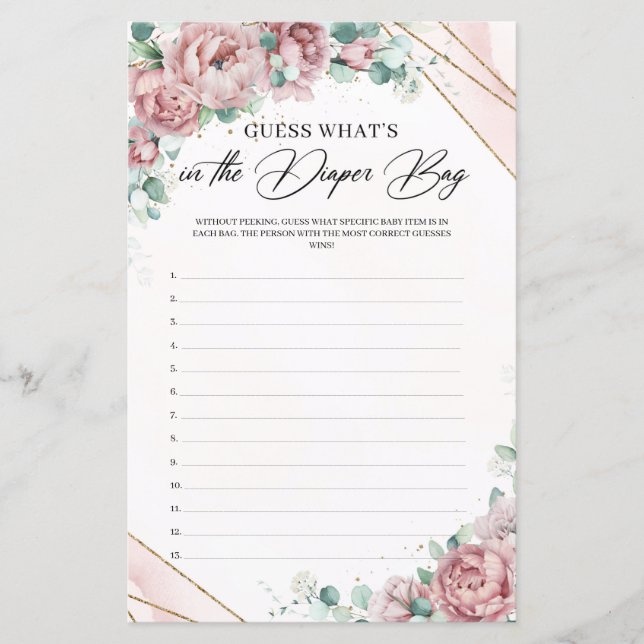 ボホ赤面バラ推測おむつバッグ (正面)