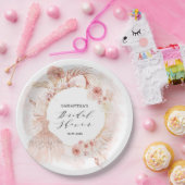 ボホ赤面パンパグリッタードレスブライダルシャワー ペーパープレート (パーティー)