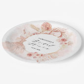 ボホ赤面パンパグリッタードレスブライダルシャワー ペーパープレート (アングル)