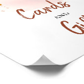 ボホ赤面ピンクさびレインボーカードとギフトサイン ポスター (角)