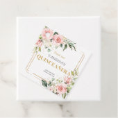 ボホ赤面ピンクのバラ金ゴールドティアラセージQuinceanera フェイバータグ (インサイチュ)