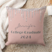 ボホ赤面ピンクカレッジ卒業装飾用クッション クッション (ブランケット)