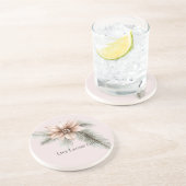 ボホ赤面ピンククリスマスフローラ コースター (側面)