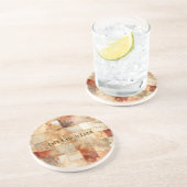 ボホ赤面ピンククリスマスフローラ コースター (側面)