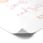 ボホ赤面ピンクスイートトリートベビーシャワーサイン ポスター (角)