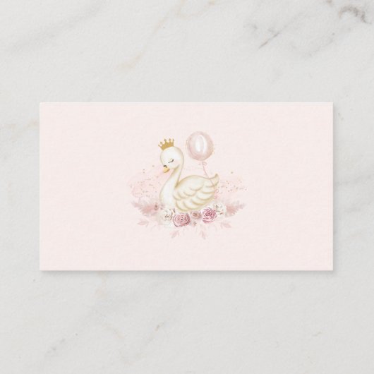 ボホ赤面ピンクスワンプリンセスおむつラッフルベビー エンクロージャーカード (裏面)