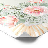 ボホ赤面ピンクセージグリーンキンセアニェラウェルカム ポスター (角)