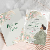 ボホ赤面ピンクセージグリーンプリンセサキンセアニラ 招待状