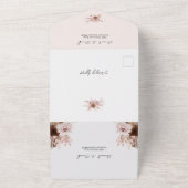 ボホ赤面ピンクパンパスグラスRSVP結婚's オールインワン招待状 (外側)