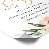 ボホ赤面ピンクフローラはゲームのサインにリングを入れた ポスター (角)