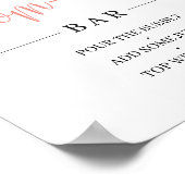 ボホ赤面ピンクフローラグリーンmom-osaバー徴候 ポスター (角)