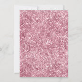 ボホ赤面ピンクフローラバタフライガールベビーシャワー 招待状 (裏面)