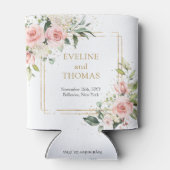 ボホ赤面ピンクフローラユーカリと金ゴールド 缶クーラー (裏面)