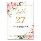 ボホ赤面ピンクフローラユーカリ金ゴールド テーブルナンバー (裏面)