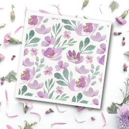 ボホ赤面ピンクフローラルパタ結婚ーン スタンダードカクテルナプキン