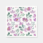 ボホ赤面ピンクフローラルパタ結婚ーン スタンダードカクテルナプキン (正面)
