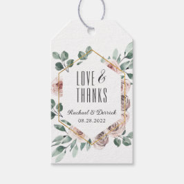 ボホ赤面ピンクフローラ幾何学感謝 ギフトタグ