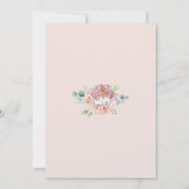ボホ赤面ピンクフローラ素朴結婚式招待状 招待状 (裏面)