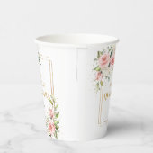 ボホ赤面ピンクフローラ金ゴールドティアラキンセアニェラ 紙コップ (右)