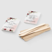 ボホ赤面ピンクブルゴーニュモダンフローラ結婚ズ ハンドファン (組立なし)