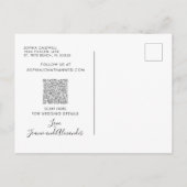 ボホ赤面ピンクローゼドライパーム保存日 案内ポストカード (裏面)