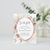 ボホ赤面ピンクローゼドライパーム保存日 案内ポストカード (スタンド正面)