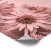 ボホ赤面ピンク乾燥ワイルドフラワースクリプトウェルカム ポスター (角)