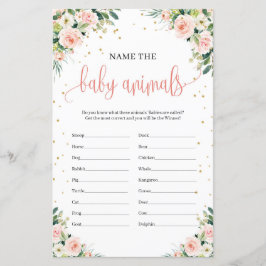 ボホ赤面ピンク緑の金ゴールドベビー動物ゲーム