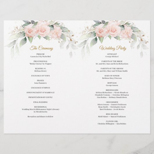 ボホ赤面ピンク花ユーカリ金ゴールド枠 (裏面)