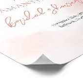 ボホ赤面ピンク金ゴールドフローラブライダルシャワー歓迎 ポスター (角)