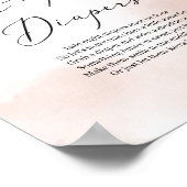 ボホ赤面ピンク金ゴールド深夜おむつゲームサイン ポスター (角)