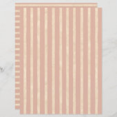 ボホ赤面ピンク&クリームストライプ紙 (正面/裏面)