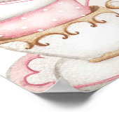 ボホ赤面ピンクAベビーはブルーイング歓迎サイン ポスター (角)