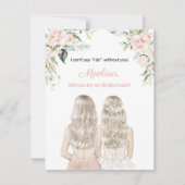 ボホ赤面フローラが私のメイド・オブ・オーナー(花嫁付き添い人) 招待状 (正面)