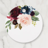 ボホ赤面フローラサンキューベイビーシャワーギフトラベル フェイバータグ (裏面)