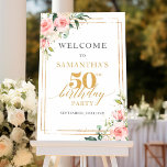 ボホ赤面フローラセージ金ゴールド50th birthday welcome ポスター<br><div class="desc">50祝番目の誕生日ボホ赤面バラ金ゴールドグリッターフレーム文房具コレクションと絶妙なマイルストーン！このコレクションは、優雅さと洗練されたtouchを誕生祝いに追加するように設計されている。繊細な赤面バラと輝く金ゴールドグリッターフレームを組み合わせ素晴らして、何年も大切に思い出に残る美を作り出し来ている。あなたは小さな親密な集まりや豪華なパーティーを計画しているかどうかにかかわらず、私たちの文房具コレクションはあなたのイベントのトーンとテーマを設定するのに最適である。招待状からサンキューカードまで、それぞれの作品は、あなたの誕生日の経験を高めるために美しく作られている。魅力的な魅力を持つボホのシックなユニークスタイルの本質を捉え魅力的た私たちの文房具コレクションで50歳の誕生日を本当に特別なものにする。</div>