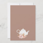 ボホ赤面フローラティーパーティーブライダルシャワー 招待状 (裏面)